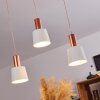 Altamiros Hanglamp Koperkleurig, Wit, 3-lichts