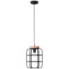 Brilliant Gwen Hanglamp Hout licht, Zwart, 1-licht