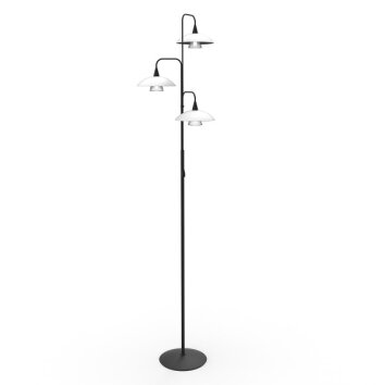 Steinhauer Tallerken Staande lamp LED Zwart, 3-lichts