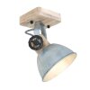 Steinhauer Gearwood Spotlamp Hout licht, Nikkel mat, 1-licht