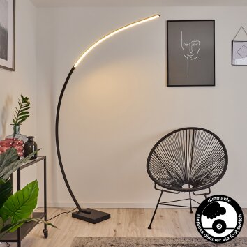 Tobillos Staande lamp LED Zwart, 1-licht