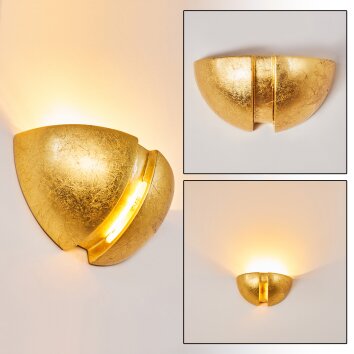 Kawasaki Muurlamp Goud, 1-licht