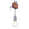 Globo LUDI Hanger Grijs, Hout donker, 1-licht