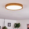 Nexo Plafondlamp LED houtlook, Wit, 1-licht