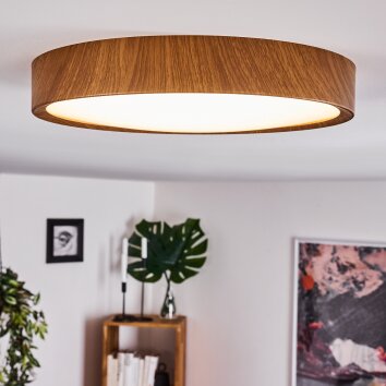 Nexo Plafondlamp LED Hout donker, 1-licht