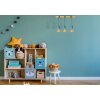 Lucide POLA Hanglamp Blauw, Hout licht, 3-lichts