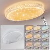 Suno Plafondlamp LED Transparant, Helder, Wit, 1-licht, Afstandsbediening