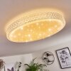 Suno Plafondlamp LED Transparant, Helder, Wit, 1-licht, Afstandsbediening