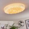 Suno Plafondlamp LED Transparant, Helder, Wit, 1-licht, Afstandsbediening