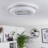 Avoriaz Plafondlamp LED Transparant, Helder, Wit, 1-licht, Afstandsbediening