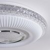 Avoriaz Plafondlamp LED Transparant, Helder, Wit, 1-licht, Afstandsbediening