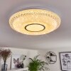 Avoriaz Plafondlamp LED Transparant, Helder, Wit, 1-licht, Afstandsbediening