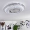 Avoriaz Plafondlamp LED Transparant, Helder, Wit, 1-licht, Afstandsbediening