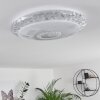 Avoriaz Plafondlamp LED Transparant, Helder, Wit, 1-licht, Afstandsbediening