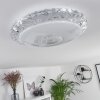 Avoriaz Plafondlamp LED Transparant, Helder, Wit, 1-licht, Afstandsbediening