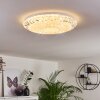 Avoriaz Plafondlamp LED Transparant, Helder, Wit, 1-licht, Afstandsbediening