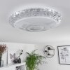 Avoriaz Plafondlamp LED Transparant, Helder, Wit, 1-licht, Afstandsbediening