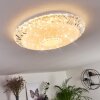 Avoriaz Plafondlamp LED Transparant, Helder, Wit, 1-licht, Afstandsbediening