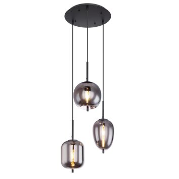 Globo BLACKY Hanger Zwart, 3-lichts