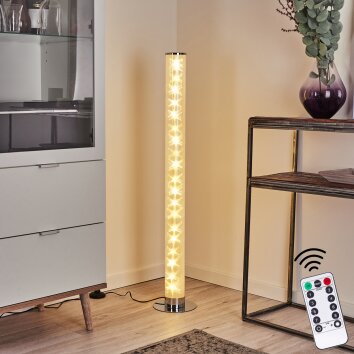 Tumurora Staande lamp LED Chroom, 1-licht, Afstandsbediening