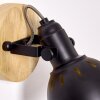 Tina Muurlamp Hout donker, Zwart, 1-licht