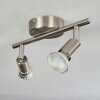 Oula Plafondlamp LED Nikkel mat, 2-lichts