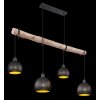 Globo ADAJA Hanger Hout licht, Zwart, 4-lichts