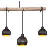 Globo ADAJA Hanger Hout licht, Zwart, 5-lichts