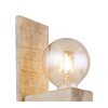 Globo ADALIE Muurlamp Hout licht, Zwart, 1-licht