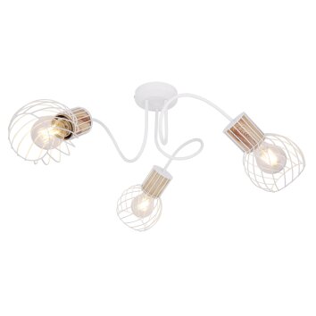 Globo LUISE Plafondlamp Wit, 3-lichts