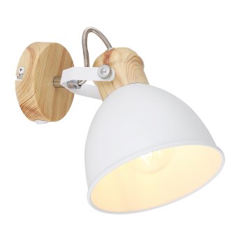 Globo WIHO Spotlamp Hout donker, Wit, 1-licht