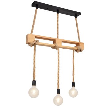 Globo ULLEU Hanger Bruin, Zwart, 3-lichts