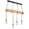 Globo ULLEU Hanger Bruin, Zwart, 4-lichts