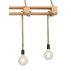 Globo ULLEU Hanger Bruin, Zwart, 4-lichts