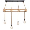 Globo ULLEU Hanger Bruin, Zwart, 4-lichts