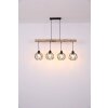 Globo THEODOR Hanger Hout licht, Zwart, 4-lichts