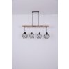 Globo THEODOR Hanger Hout licht, Zwart, 4-lichts