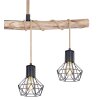 Globo PRISKA Hanger Bruin, Hout licht, Zwart, 4-lichts