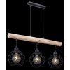 Globo THEODOR Hanger Hout licht, Zwart, 3-lichts