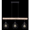 Globo THEODOR Hanger Hout licht, Zwart, 3-lichts