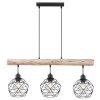 Globo THEODOR Hanger Hout licht, Zwart, 3-lichts