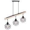 Globo THEODOR Hanger Hout licht, Zwart, 3-lichts