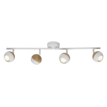 Brilliant Scan Plafondlamp LED Hout licht, Wit, 4-lichts