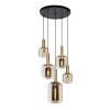 Lucide JOANET Hanglamp Goud, Grijs, Messing, Zwart, 5-lichts