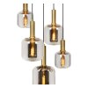 Lucide JOANET Hanglamp Goud, Grijs, Messing, Zwart, 5-lichts