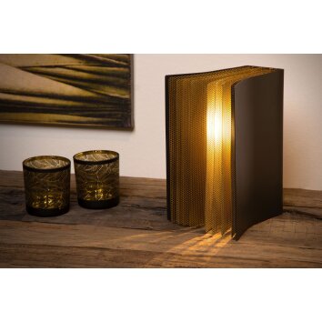 Lucide EXTRAVAGANZA LIVRET Tafellamp Goud, Zwart, 1-licht