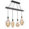 Globo CANESO Hanger Zwart, 4-lichts