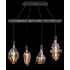 Globo CANESO Hanger Zwart, 4-lichts