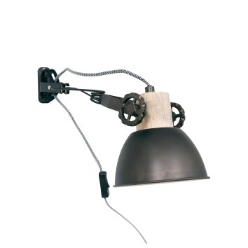 Steinhauer Gearwood Muurlamp Antraciet, 1-licht