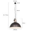 Steinhauer Gearwood Hanger Antraciet, 1-licht